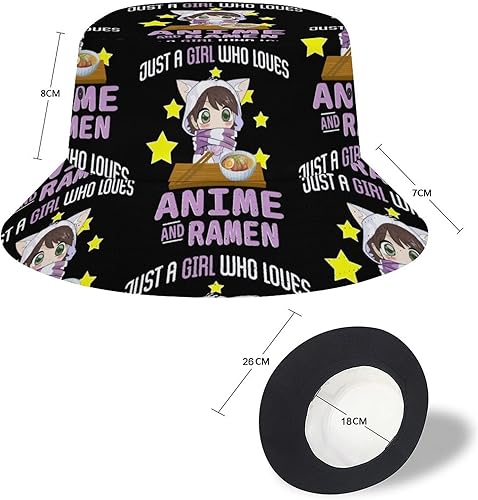 Miniatura 3 de Just Girl Who Loves Anime Ramen - Sombreros de verano para mujer, de algodón, plegables, para playa, a la moda, ligeros, al aire libre, sol,