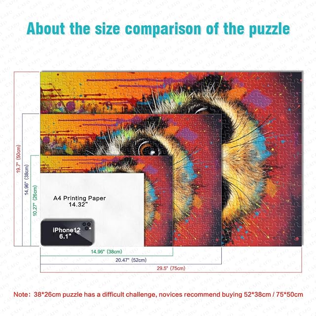 Foto 6 de 6 de Puzzle para adultos, suricatas, colorido, 1000 piezas, puzle para adultos, 38 x 52 cm, puzle de cartón