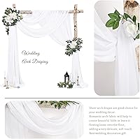 Vista 138 de Tela para envolver arco de boda, 4 paneles de 28 x 20 pies, cortinas de arco de boda rosa para ceremonia, cortinas de tela de gasa para cenador