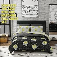 Vista 5 de Collectibles Bob Esponja Pantalones Cuadrados Ropa de Cama Edredón Reversible de Microfibra Súper Suave y Cómodo, Queen