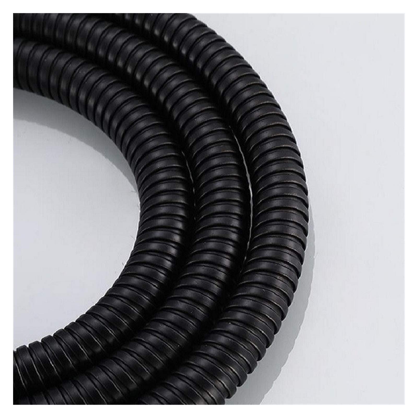 QUNINE Brauseschlauch, Mattschwarz, 1,5 m, 2,0 m, Brauseschlauch, Badewanne, Handbrauseschlauch, Badezimmer-Wasserrohrverlängerung, Edelstahl (Dn20 150) (Schwarz 150) (Schwarz 150)