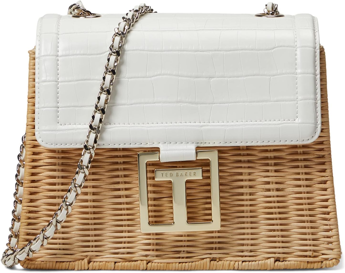 JAYLISA Top Handle Basket Cross Body Bag JAYLISI Imitation Croc Basket