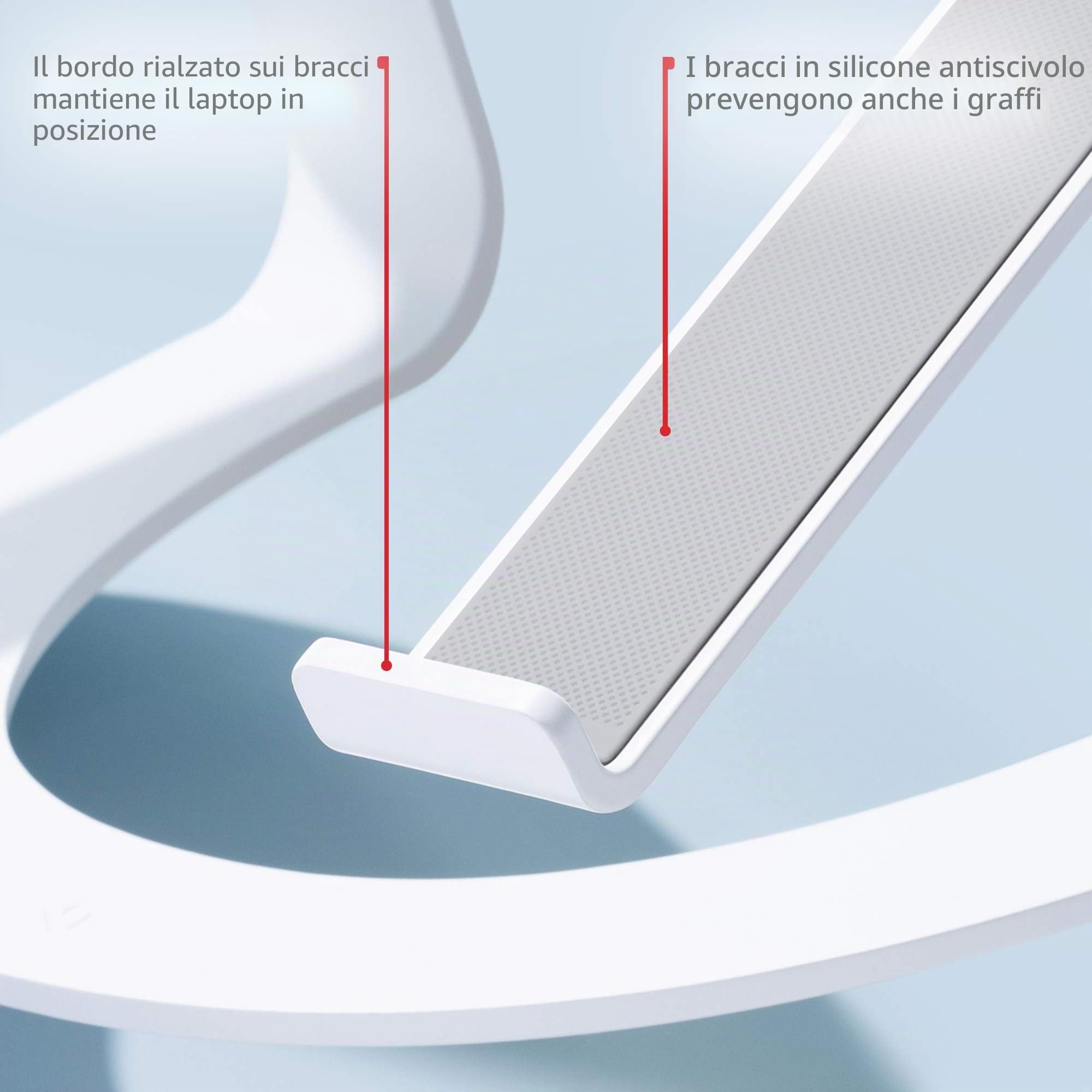 TwelveSouth Curve - Supporto ergonomico per MacBook e computer portatili, per casa o ufficio bianco