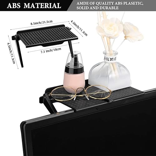 Miniatura 2 de Blulu 2 Pieces TV Top Shelf Adjustable Screen Shelf TV Monitor Top Bracket for Cellphone Stand, Media Boxes, Game Console, Router and Home(8.5 x 4.5