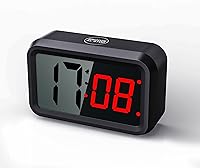 Vista 8 de Reloj a pilas con pantalla LED híbrida de 1.2 pulgadas / LCD de 1.8 pulgadas, reloj despertador digital pequeño inalámbrico, para dormitorio, pared