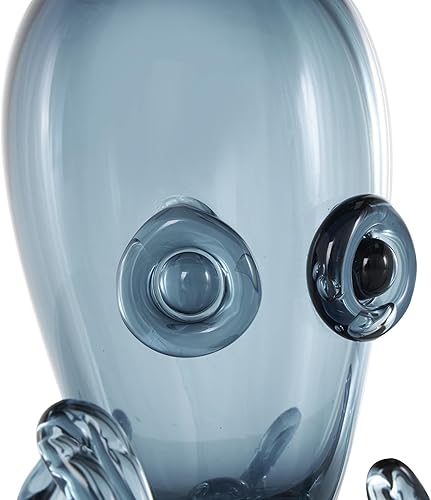 Miniatura 4 de Deco 79 Escultura decorativa de pulpo de cristal, bonita estatua de decoración del hogar con tentáculos curvos, figura decorativa de 9 x 9 x 8