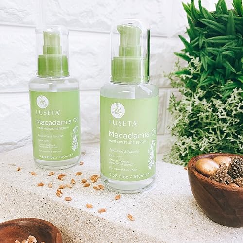Miniatura 3 de Luseta Aceite de macadamia Suero hidratante para cabello nutritivo y revitalizante para cabello normal y seco, 3.38 oz