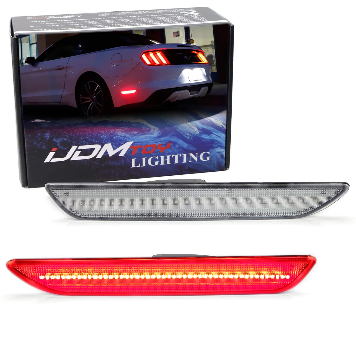 Amazon.com: iJDMTOY Clear Lens Red Full LED Rear Side Marker Light