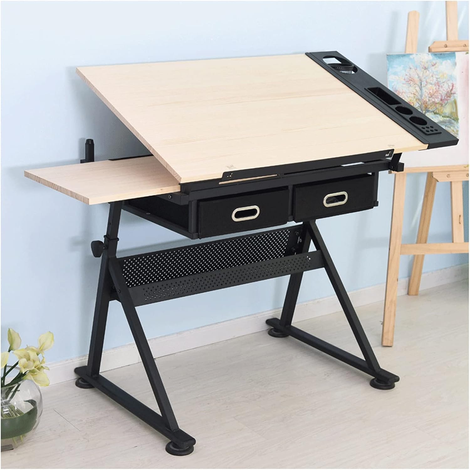 Drafting Tables Drawing Desk with Drawers Versatile Art Study Table