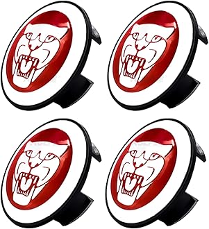 Wheel Hub Center Cap Center Logo Emblem Hub Cover 59mm ABS Material Compatible with XE XF XJ F-Type F-PACE Accessories (Red)