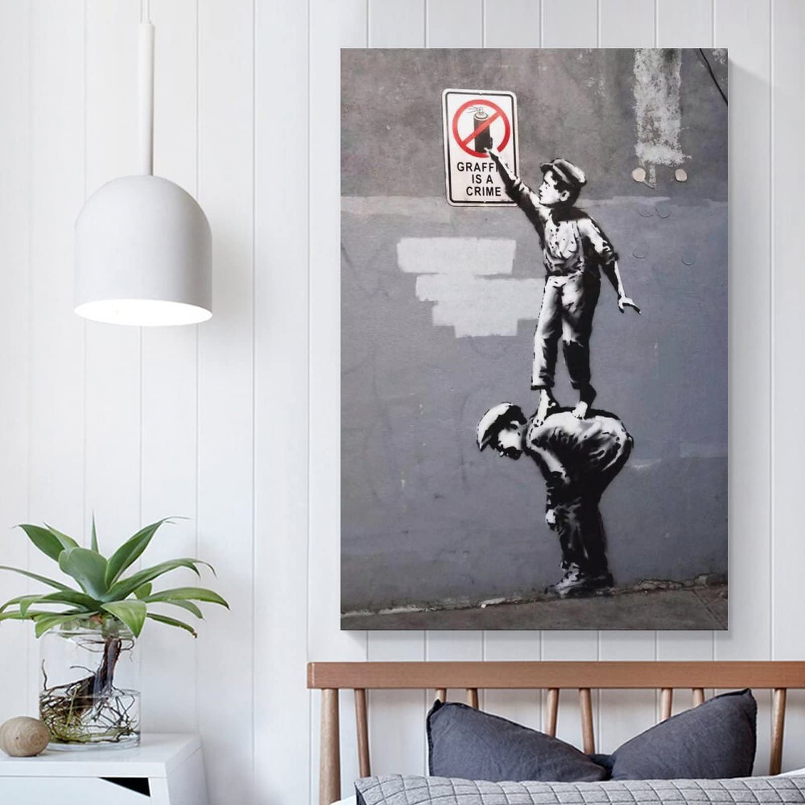 Amazon.co.jp: Banksyバンクシー作品「ストリートアート」印刷された