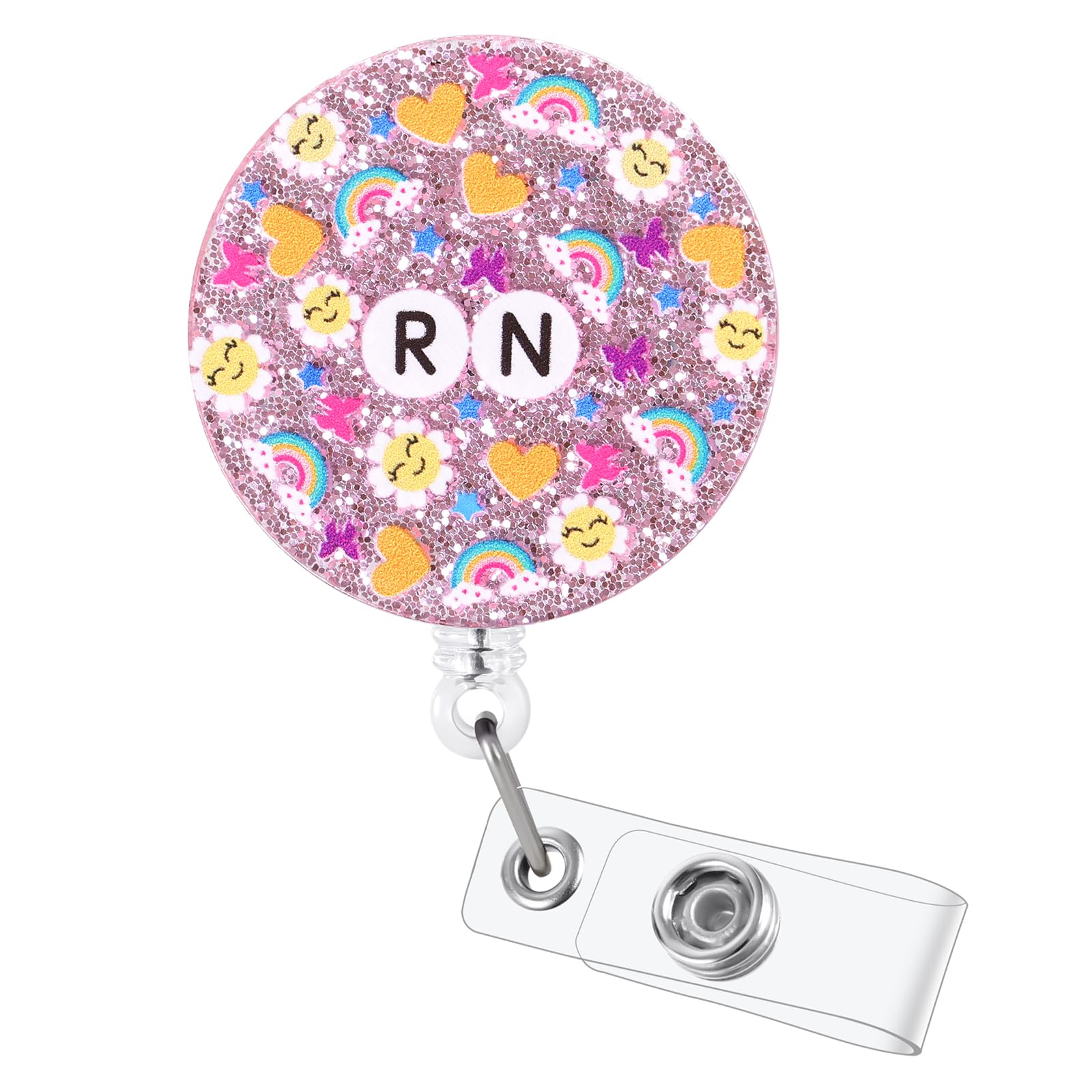 Cute RN Nurse Badge Reel, RN Badge Buddy — image 1