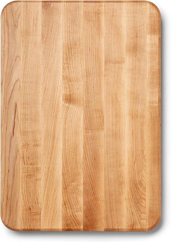John Boos Chop-N-Slice Series Rectangular Maple Cutting Board, 20 x 14 x 1.25, 10 lb Reversible Edge-Grain Butcher Block with Finger Grips, Made in the USA