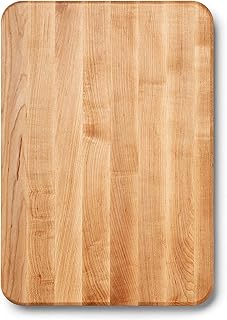 John Boos Chop-N-Slice Series Rectangular Maple Cutting Board, 20" x 14" x 1.25", 10 lb – Reversible Edge-Grain Butcher Block with Finger Grips, Made in the USA