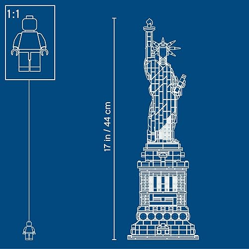 Miniatura 7 de LEGO Architecture 21042 Kit de construcción de la estatua de la libertad 1685 piezas