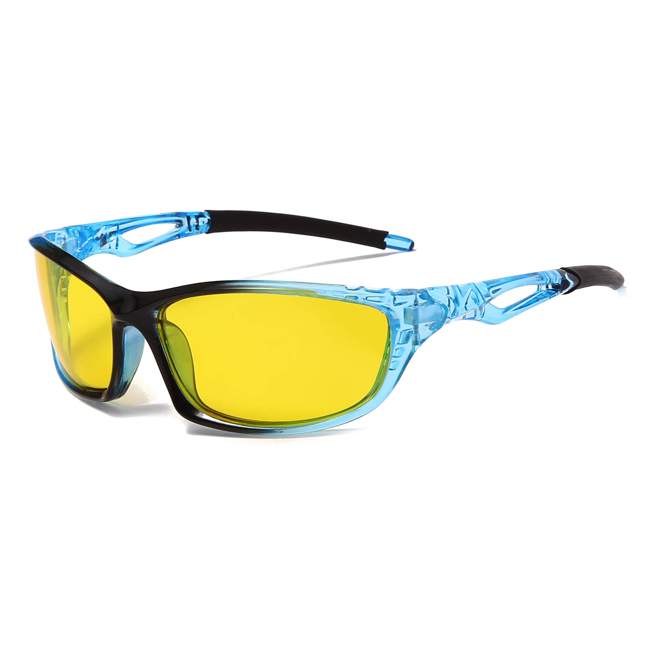 Long Keeper Night Driving Glasses for Men Women Anti Glare Night Vision Glasses with Yellow Lens Ultralight for Driving Fishing Outdoor Sports