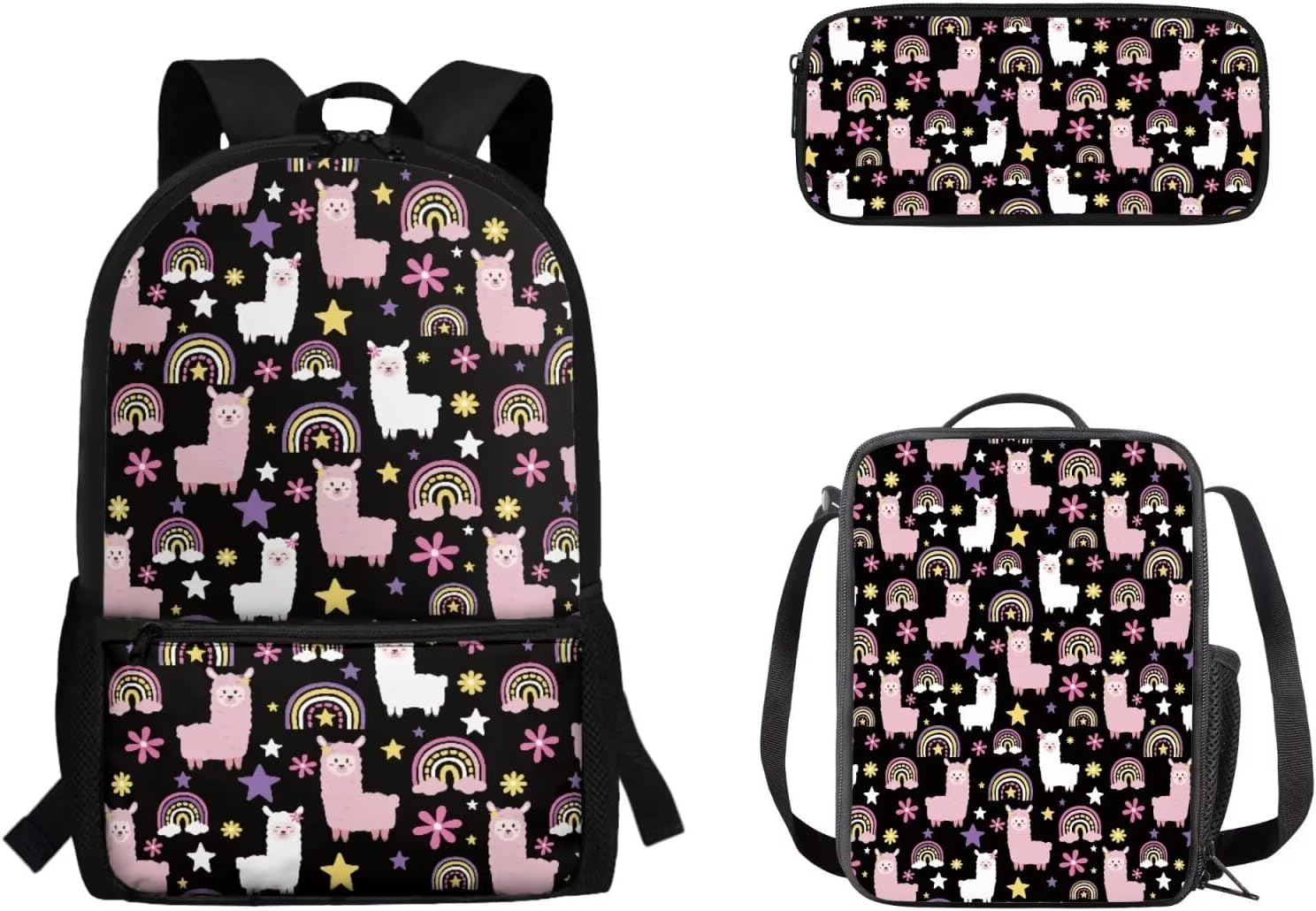 Kids Backpack Set 3PCS - Lightweight School Bag With Lunch Box & Pencil Case, Boys & Girls