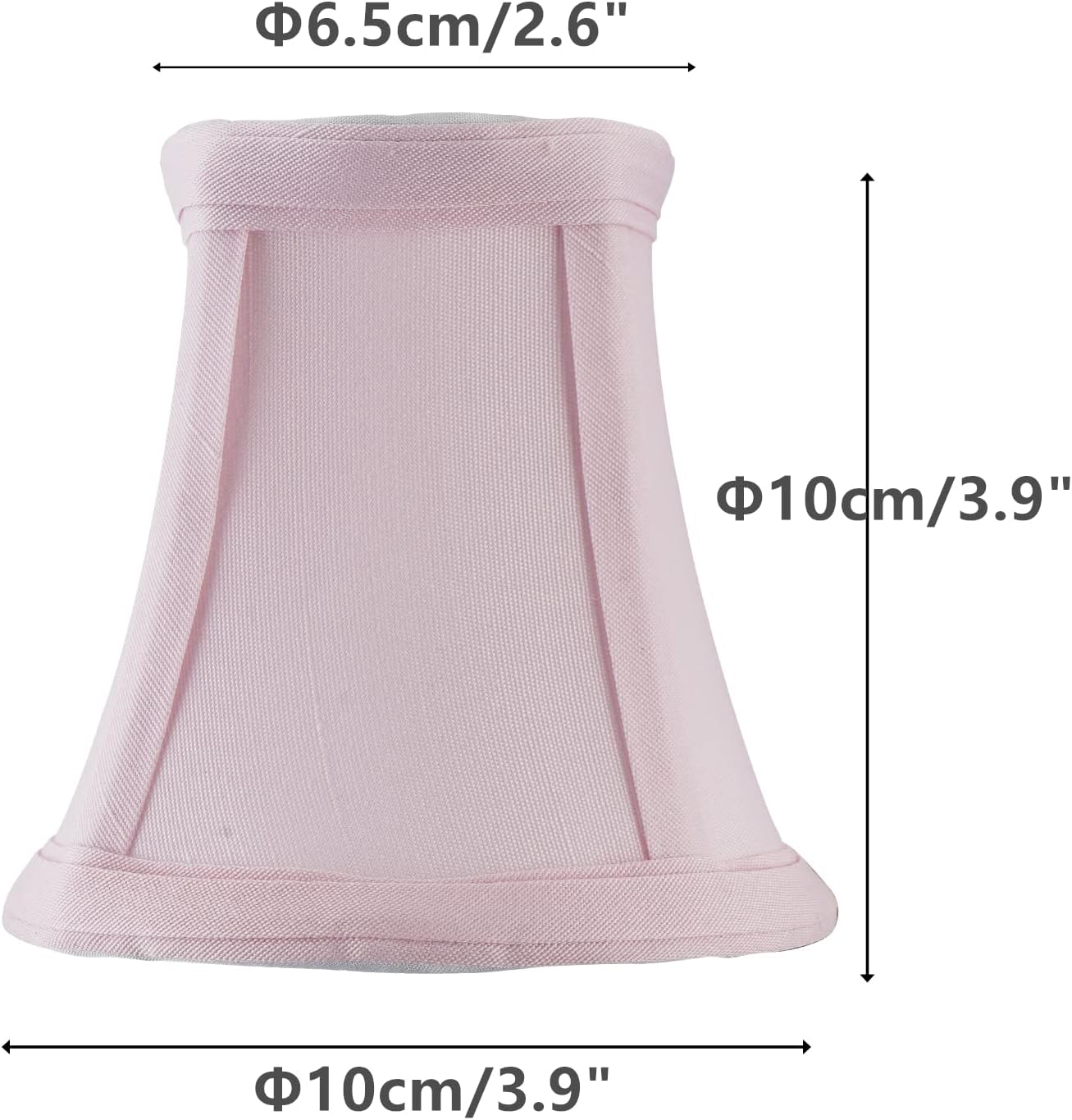 EFINEHOME Mini Lamp Shade Clip On Bulb for Candelabra Bulbs- Barrel Fabric Shade ONLY for Candle Bulbs Chandelier Wall Lamp DIY Lighting Accessories (5, Pink)