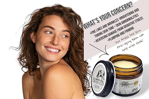 Miniatura 3 de Grass Fed Skin Bálsamo de sebo antienvejecimiento, ácido hialurónico, sebo de carne de res orgánico alimentado con pasto y acabado de hierba,