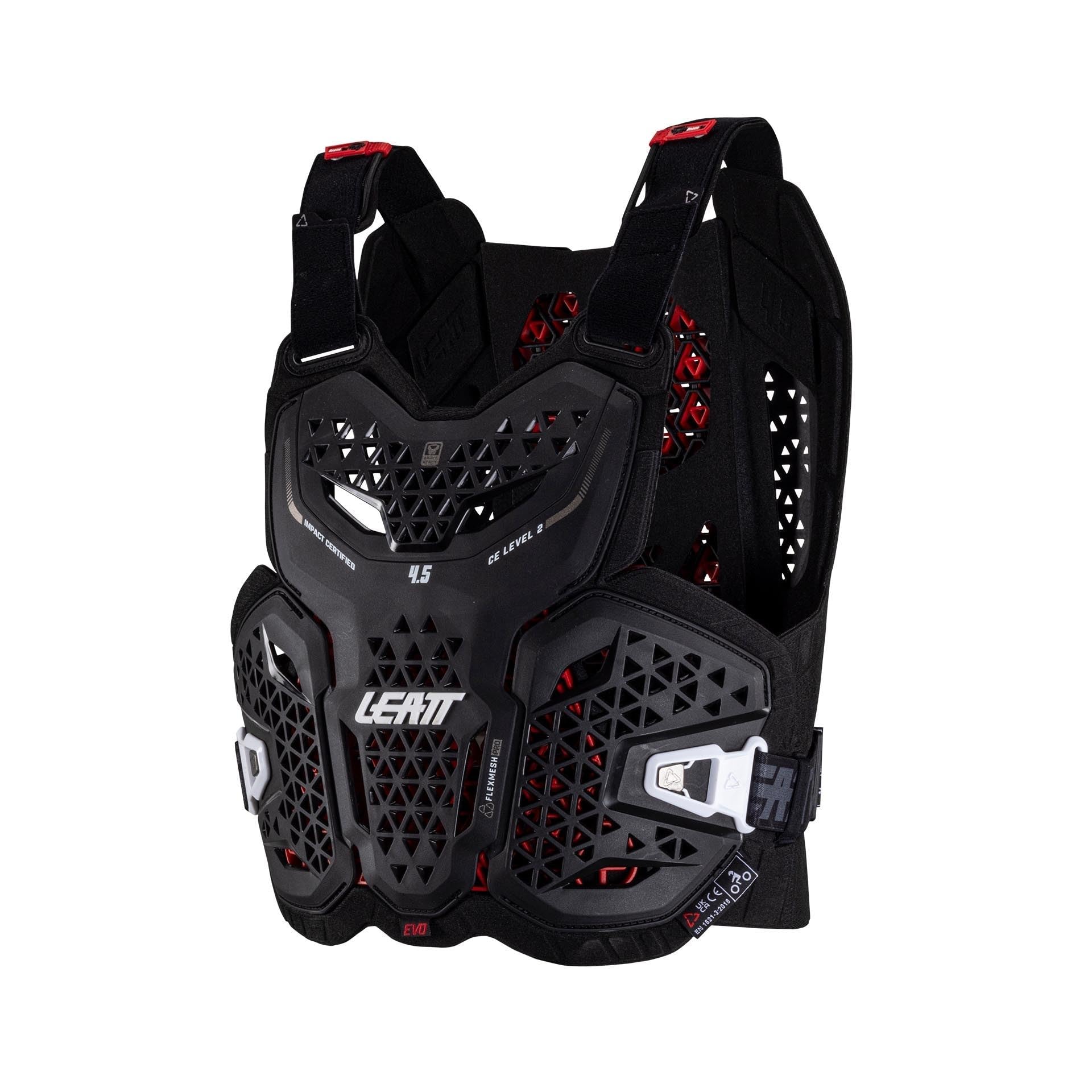 LEATT Pettorina Protector 4.5 Evo - Nero - S/m 160-172cm