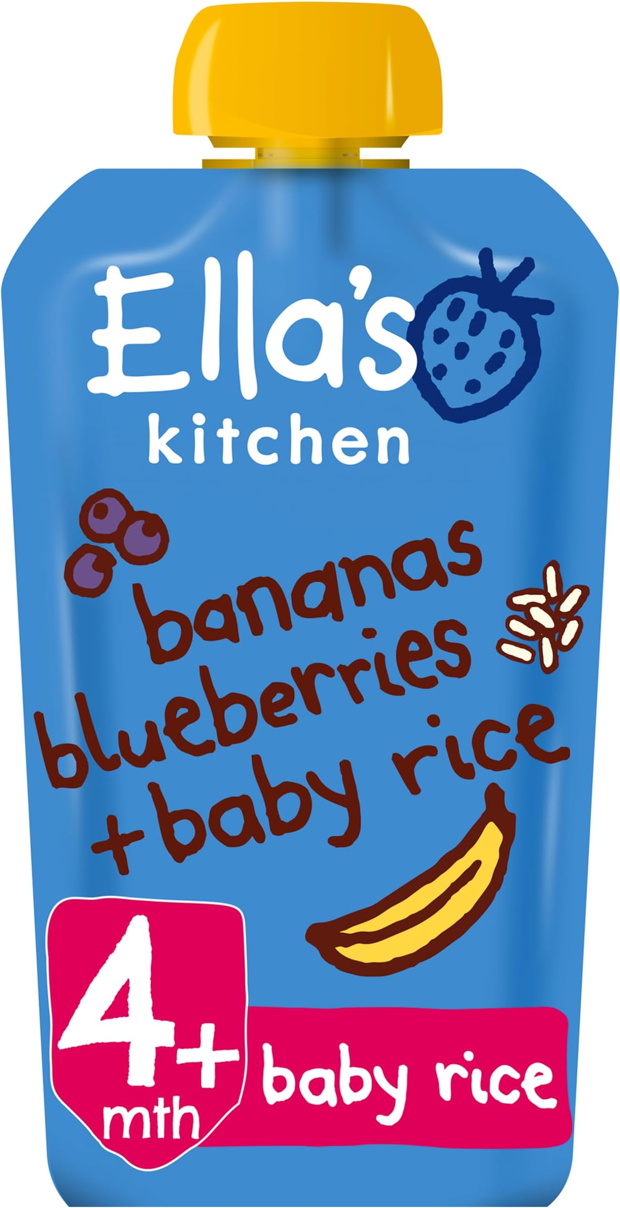 EllaS Kitchen Banana Apple + Blueberry Baby Rice From 4 Months 120g