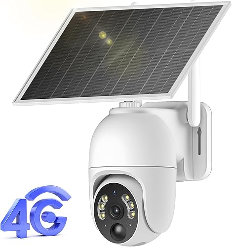 Oculview Cámara de seguridad celular 4G LTE, no necesita WiFi, cámaras solares de seguridad con tarjeta SIM inalámbrica para exteriores, video HD