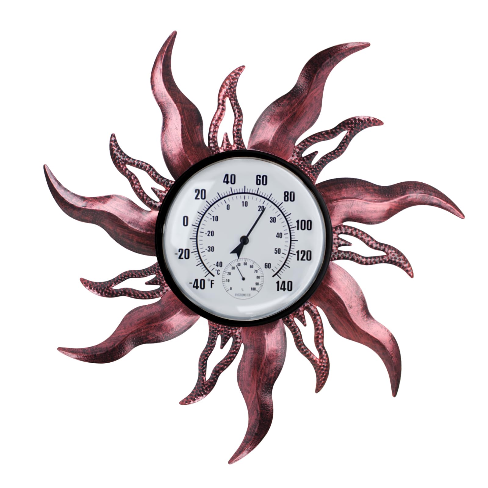 Grand thermomètre d'extérieur en métal étanche pour terrasse, 68,6 cm (cuivre)