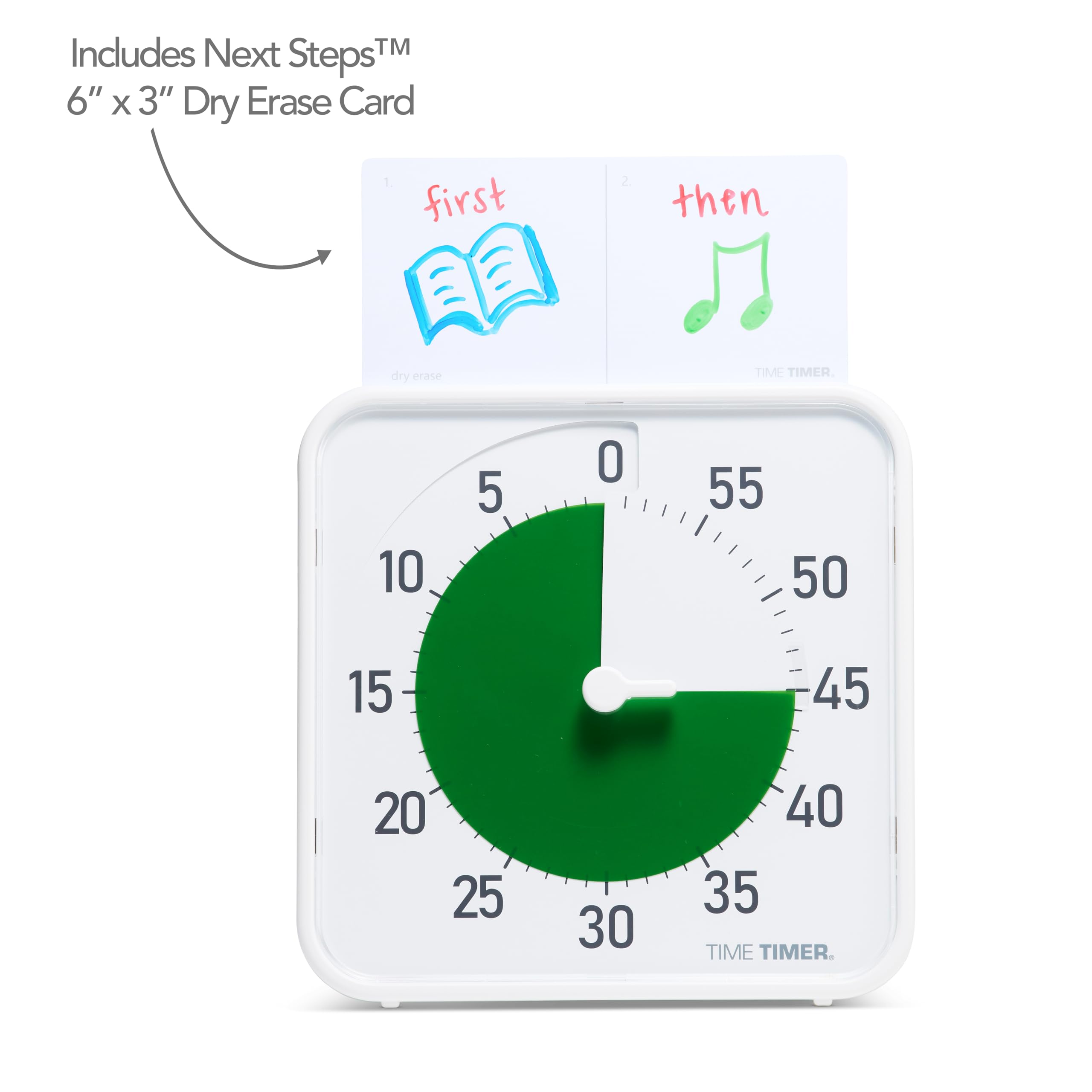 Amazon | TIME TIMER 19cm 60分 タイムタイマー ホワイト/グリーン