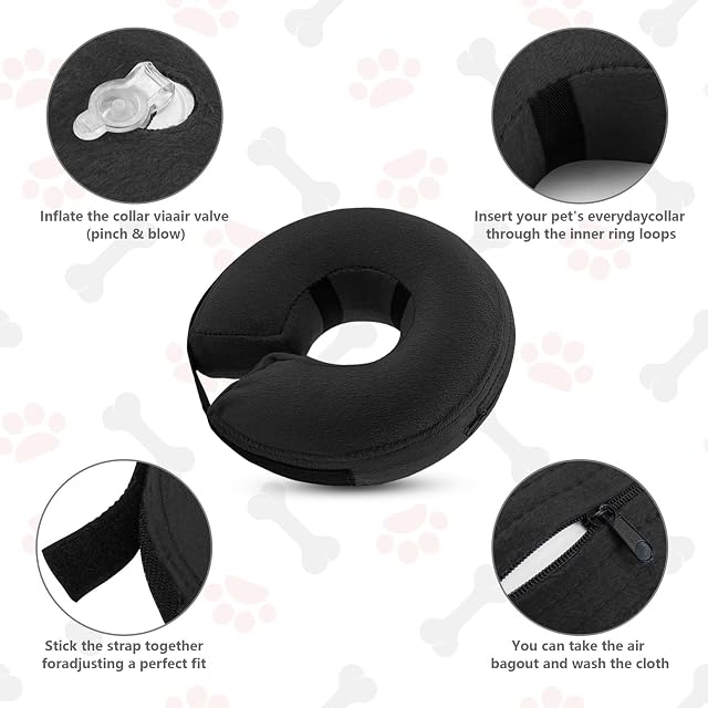 Foto 3 de 7 de Emwel Collar inflable para mascotas para perros extragrandes