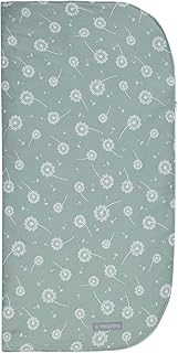 Mimuselina Saco Manta Bebé | Manta y Saco Carrito Bebé Invierno con Cremallera, Saco para Capazo o Cuna, Suave y Aterciopelado, Estampado Diente de León Menta, 93x93 cm