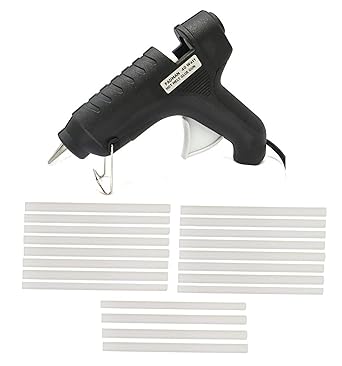 Black 40W 40 Watt Glue Gun With 20 Hot Melt Glue Sticks