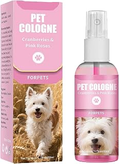 Plant-Based Dog Perfume & Pet Cologne Spray – Long Lasting Berry Rose Fragrance for Sensitive Skin, Alcohol Free Puppy Deodorizing Spray – Gentle Dog Smell Good Spray for Fur, Dogs, Cats & Small Pets