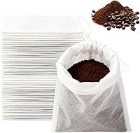 YFANITI 150 Pack Disposable Cold Brew Coffee Bags with Drawstring, 4x6 Inch No Mess Filter Pouches for Mason Jars, Tea & More