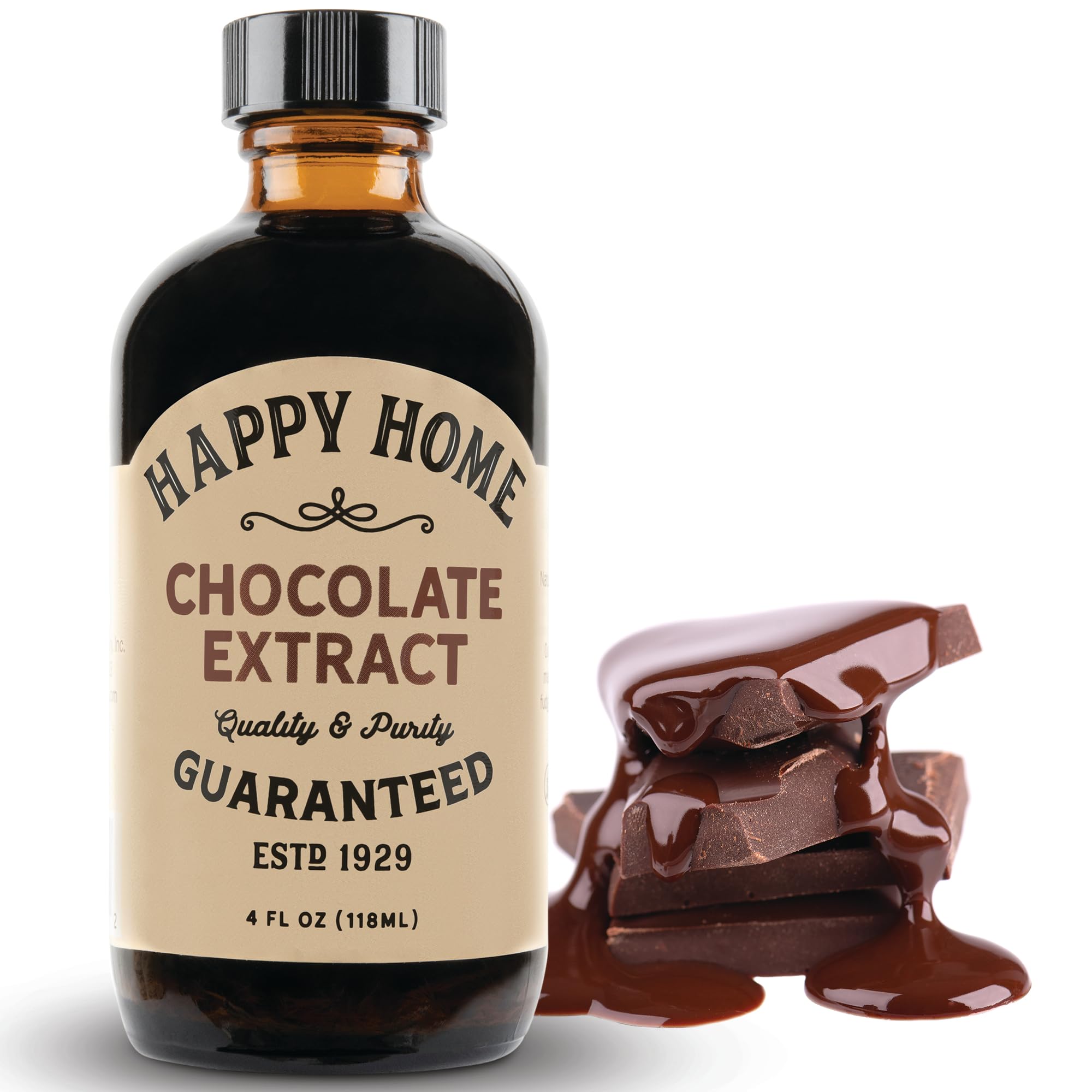 Happy Home Premium Natural Chocolate Flavor - Certified Kosher, 4 oz.
