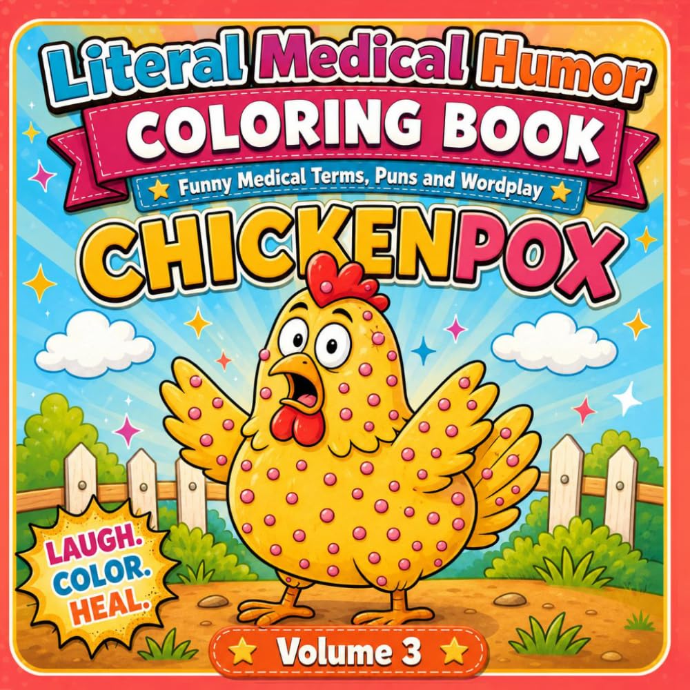 Literal Medical Humor Coloring Book Vol.3: Funny Wordplay, Anatomy Puns, Doctor Jokes & Nurse Humor Pages for Adults and Students