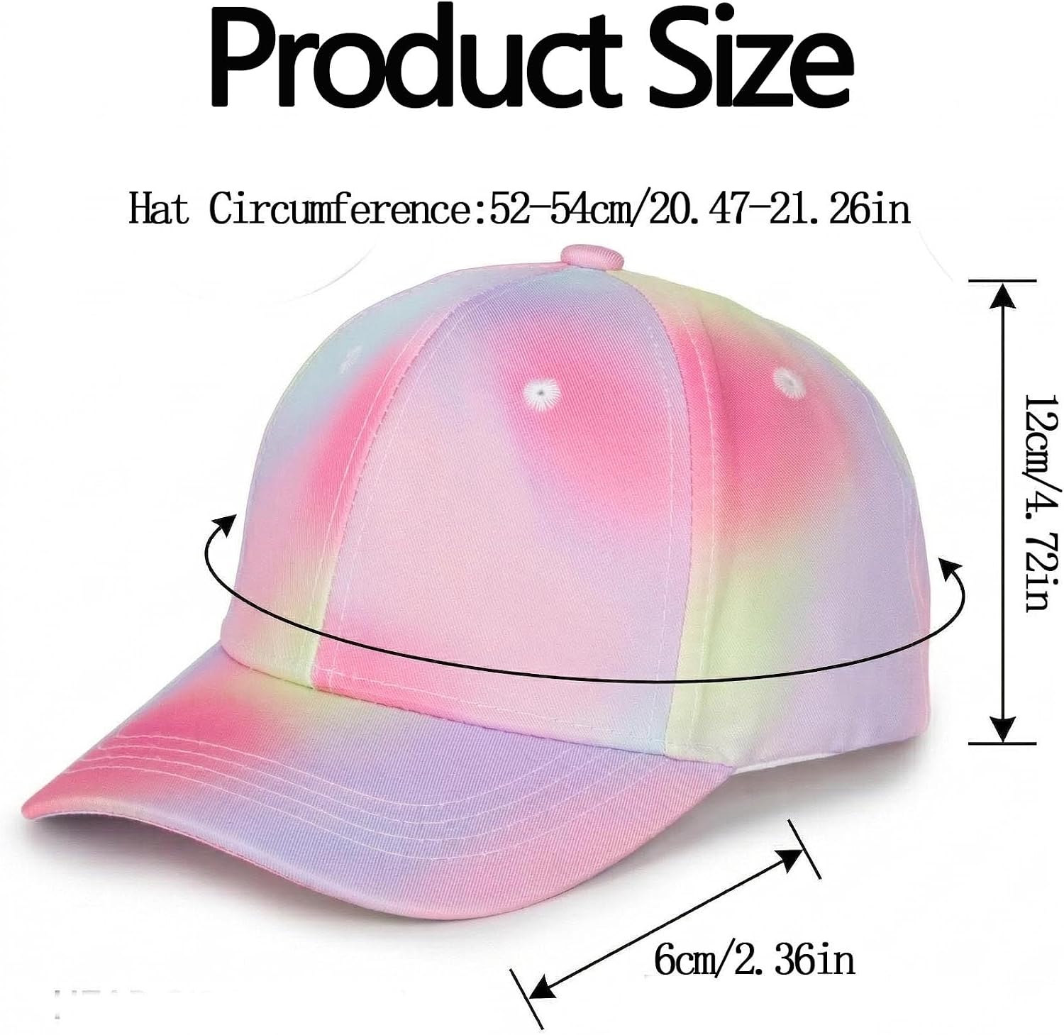 Kids Pink-Tie-Dye-Baseball-Cap Adjustable Summer Outdoor Sun Hat Trucker Hats for Toddler Girls Boys 3-8 Years