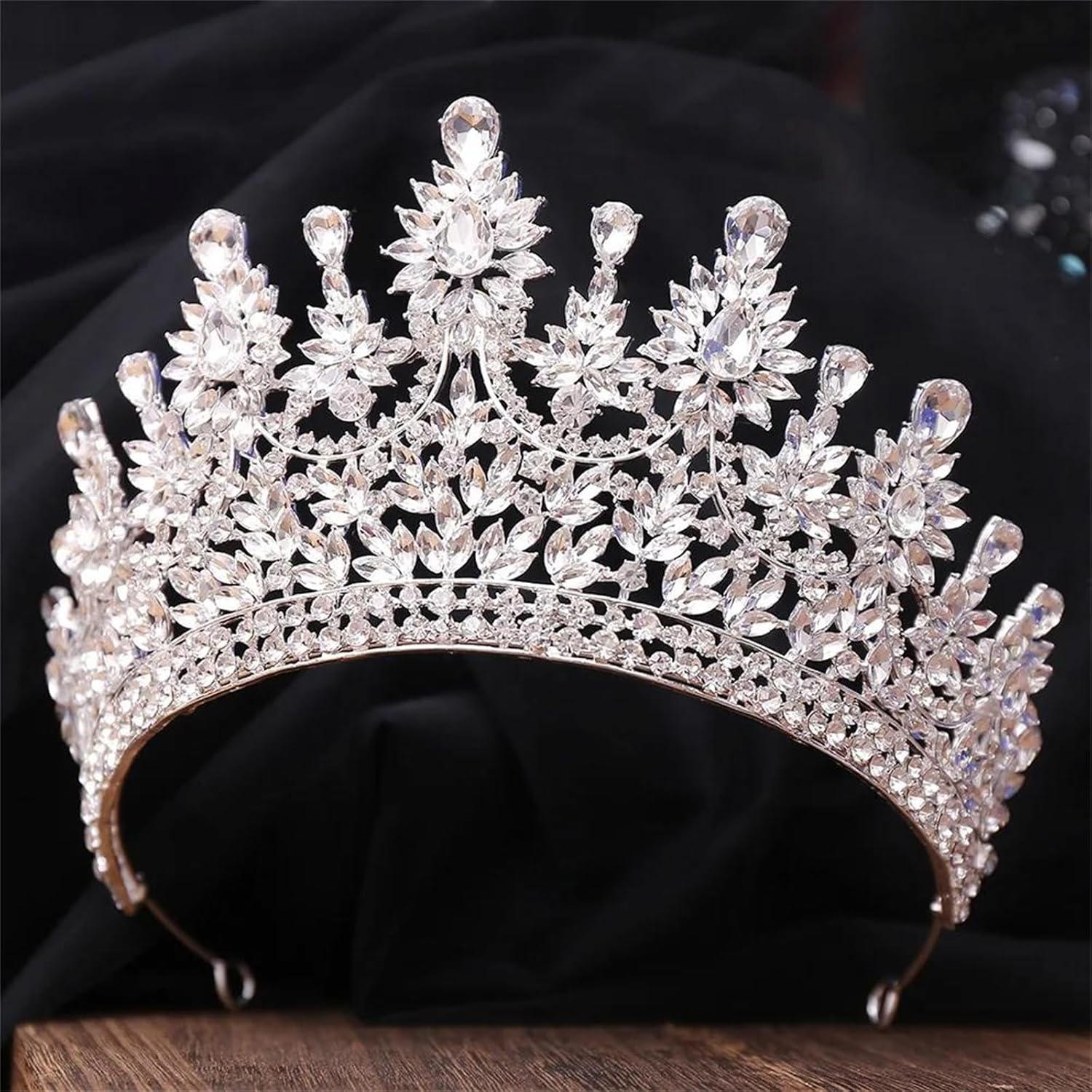Luxury Bridal Crown For Women Sparkling Rhinestone Princess Tiara Pageant Queen Headpieces Festival Wedding Hair Accessories For Prom Birthday Party
