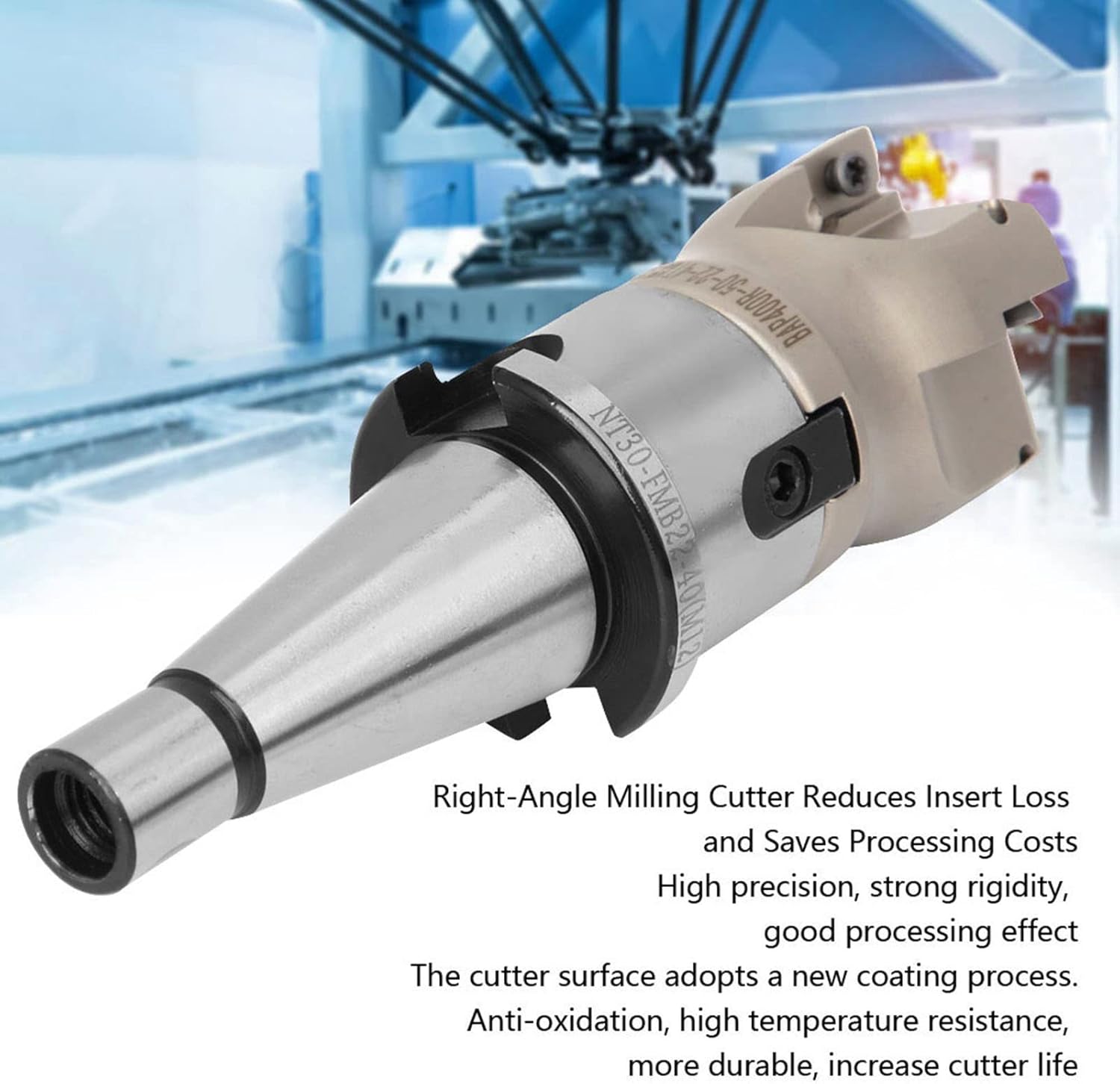 MT2 FMB27 Collet Chuck Holder, BAP400R-50-22-4T Face Mill Cutter, 1604APMT Milling Inserts, CNC Milling Cutter Holder, Precision Tooling (NT30-FMB22+50 Knife disc+APMT1604APMT Knife 4)