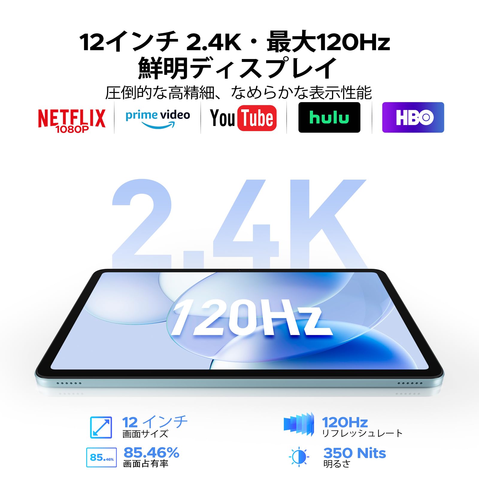 Amazon.co.jp: 【Android 16 セット版 タブレット】12インチ 2K 