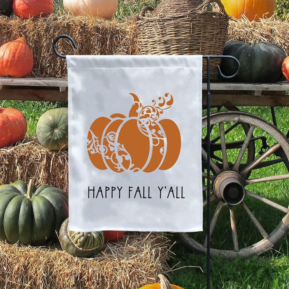Paquete de 8 plantillas de pintura de calabaza para pintar sobre madera, plantillas temáticas de otoño de Acción de Gracias de 8 pulgadas con citas de cosecha, plantillas de PET