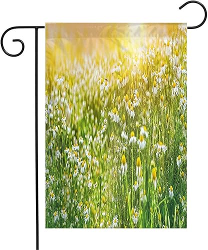 Miniatura 3 de Bandera de bienvenida para jardín, puesta de sol vertical, montaña, valle, panorama, hermoso paisaje natural, sol rural, atardecer, parques