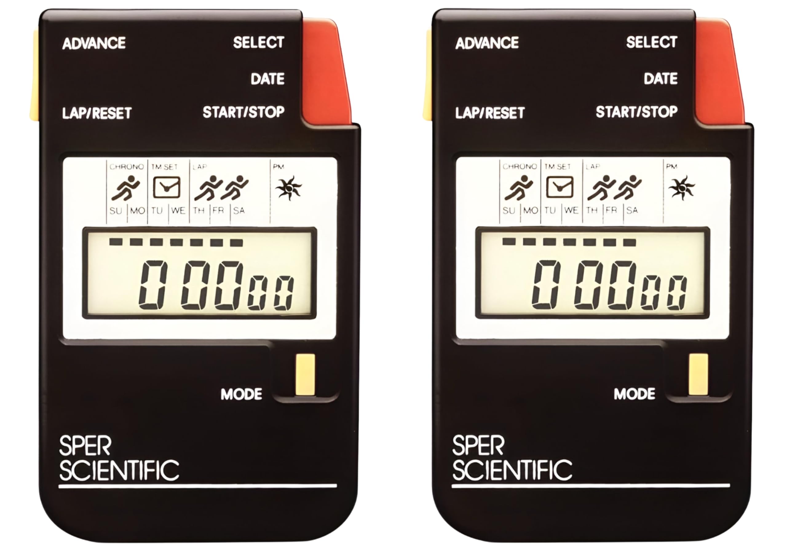 Sper Scientific Cronómetro digital de pantalla grande con funciones de reloj y alarma | 810022-2 paquetes