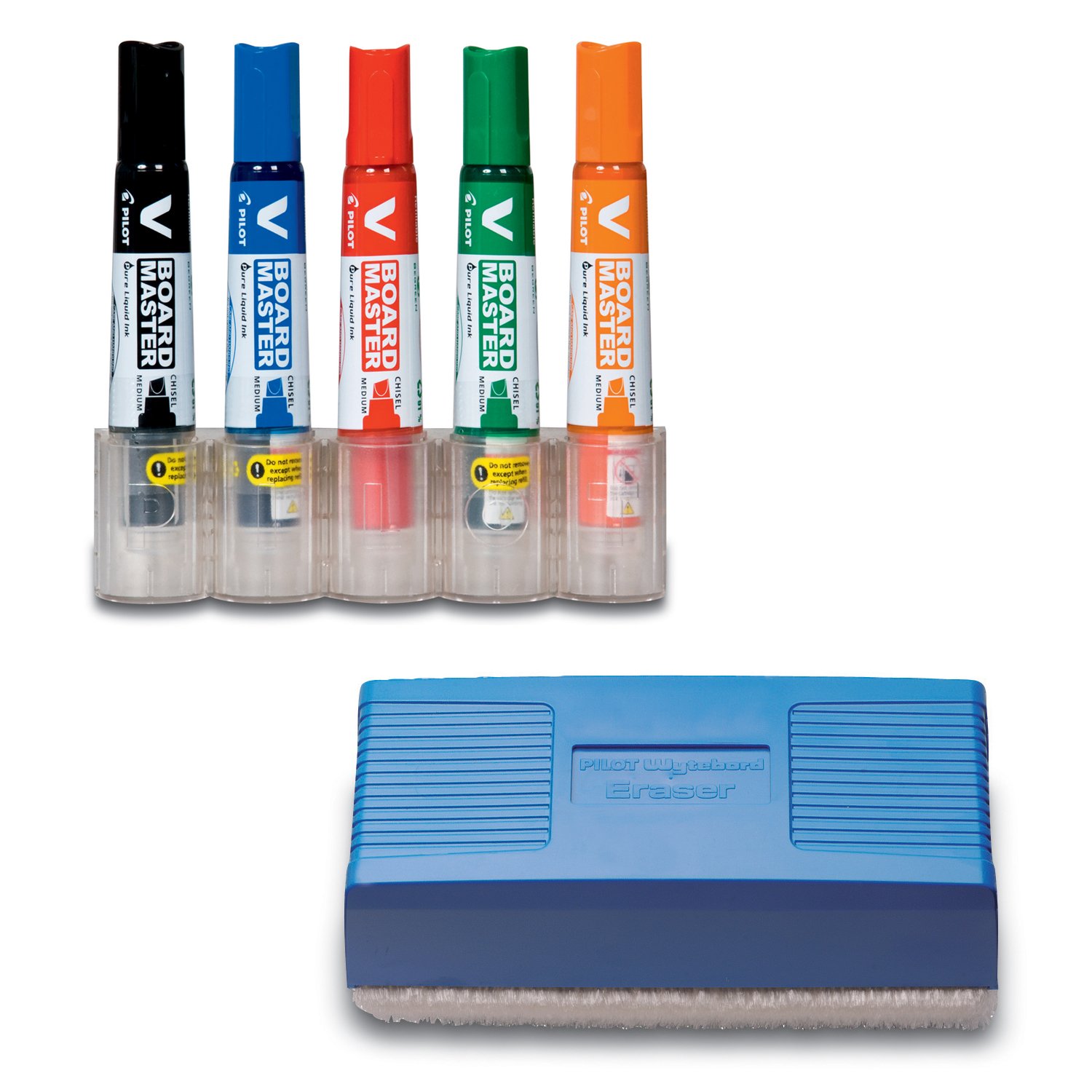 Pilot Pen 5081KIT - White Board Marker V-Board Master Begreen, Starch 2.2-5.2 mm, 5-He Set, Black/Red/Blue/Green/Orange