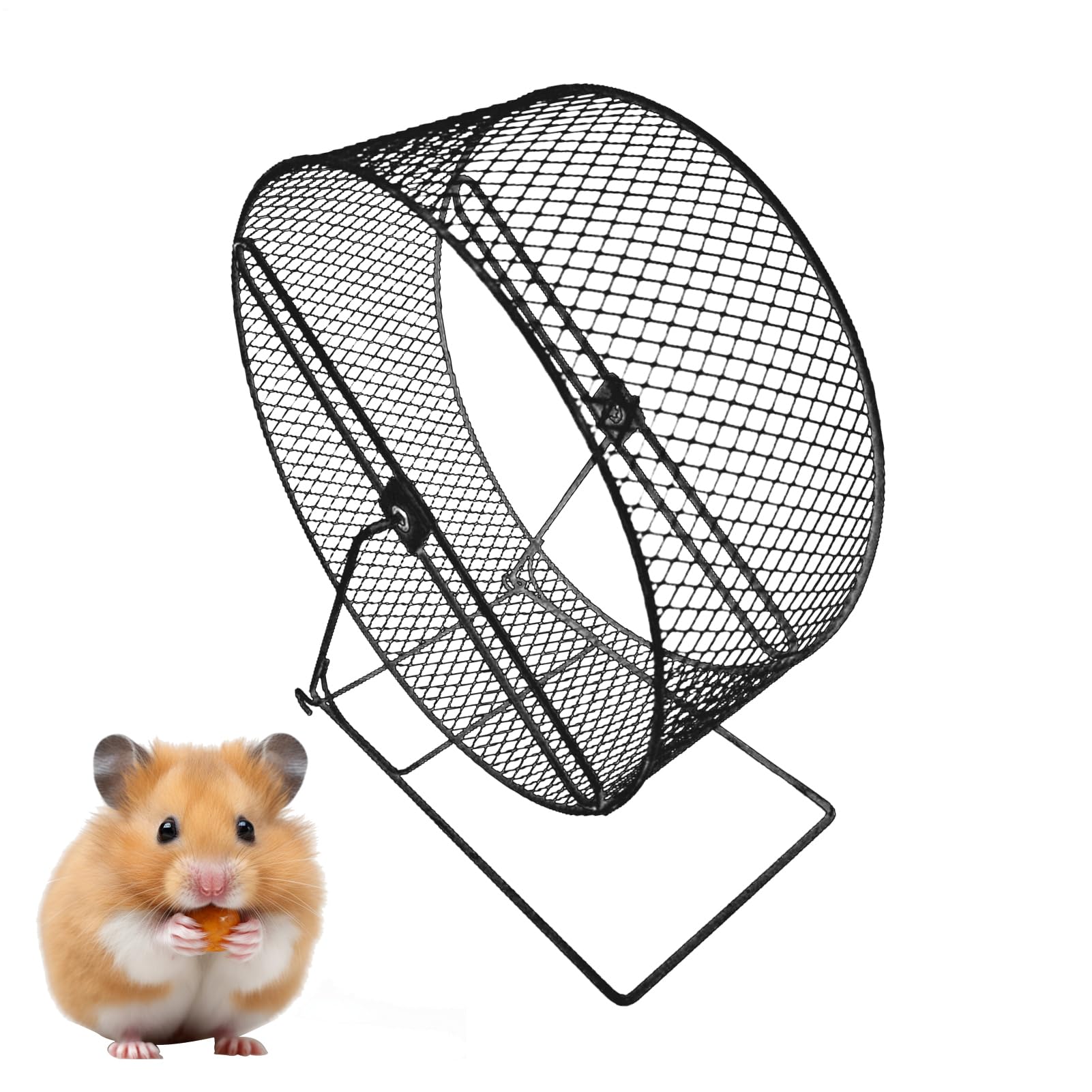 Ruota di esercizio silenziosa per cincillà, 26 x 15 x 28 cm, giocattolo silenzioso per criceti, gerbilli e topi, grande ruota di allenamento robusta per roditori | Attrezzature per allenamento durabl
