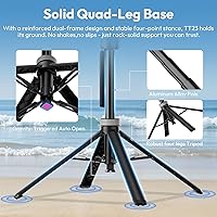 Vista 6 de ULANZI TT23 - Trípode de seguimiento facial automático de 64 pulgadas para iPhone/Android con control remoto, palo selfie giratorio de 360° que