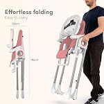 Sweety Fox Baby High Chair Adjustable to 7 Different Heights - Pink Baby Chair - Foldable High Chairs for Babies and Toddlers