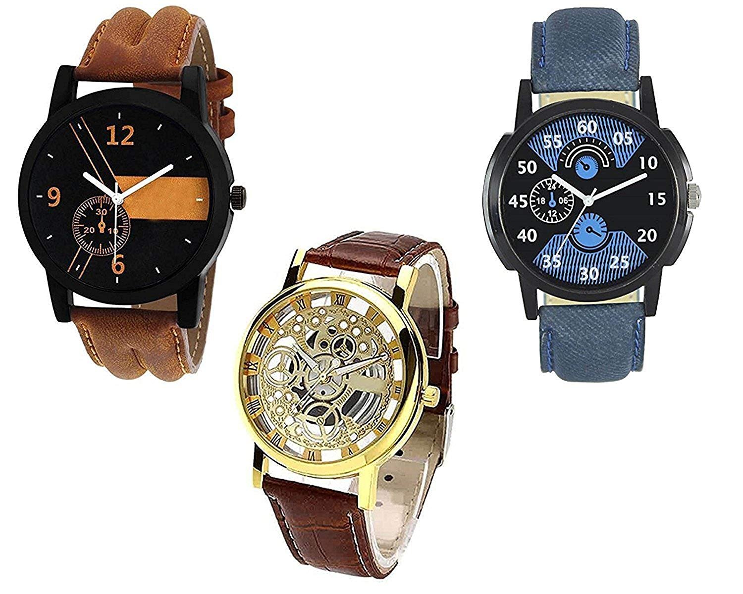Watch City Jay Enterprise Pack of 3 Multicolour Analog Analog Watch for Men and Boys-Watch (B07PWN81DG) Amazon Price History, Amazon Price Tracker