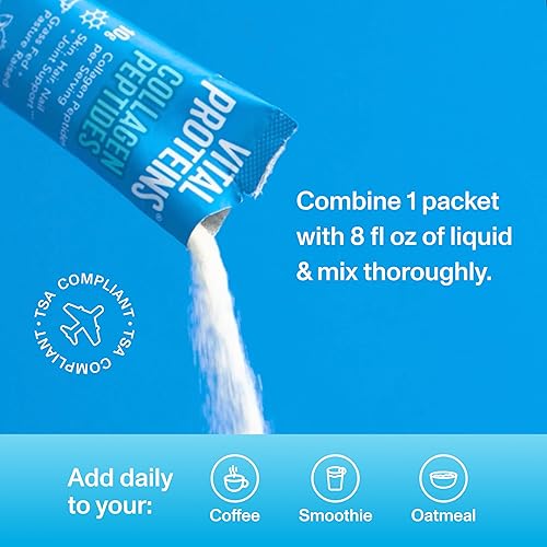 Miniatura 4 de Vital Proteins Suplemento en polvo de péptidos de colágeno tipo I III paquetes de viaje colágeno hidrolizado para la piel cabello articulaciones de