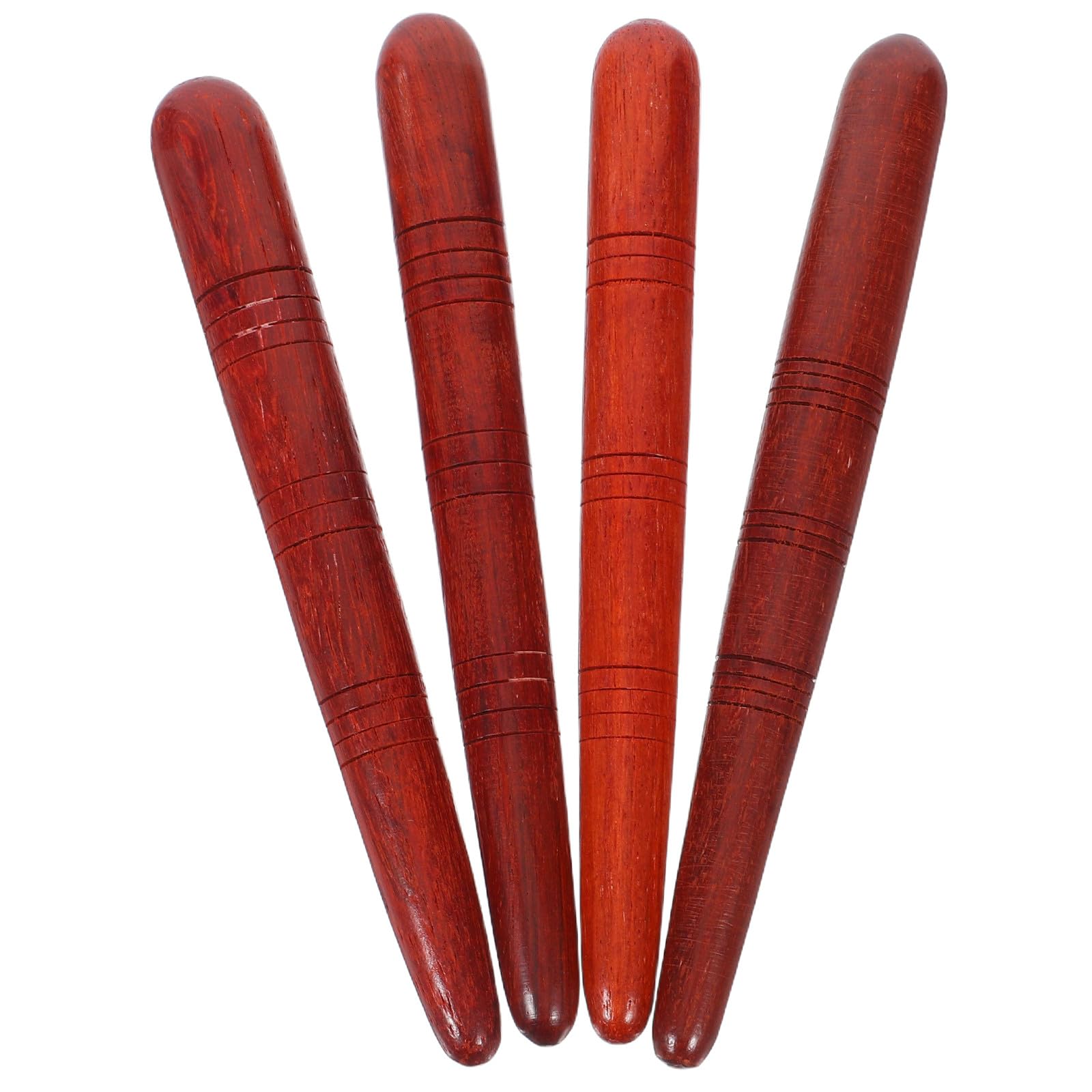 4pcs Wooden Acupoint Massage Pen Set, Rosewood Trigger Point Stick for Muscle Relief, Handheld Pressure Point Massager Tool for Home, Travel, and Office Use
