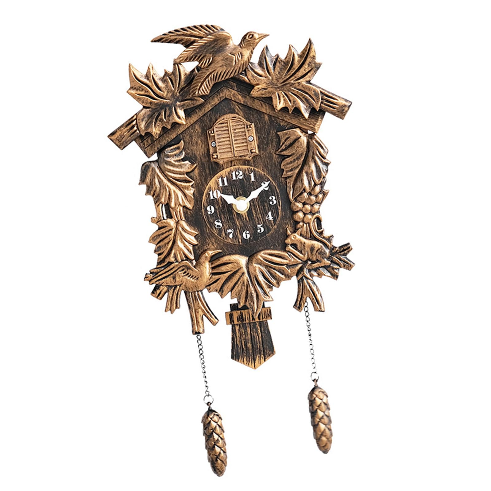TQUXNGA Cuckoos Wall Clock Quiet Movements and Bird Flapping Battery Operated Pendulums for Living Room or Bedroom Farmhouses Bedroom Wall